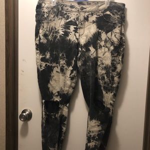 Custom Bleach Dye Skinny Jeans